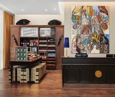 Front desk of the Peregrine Hotel